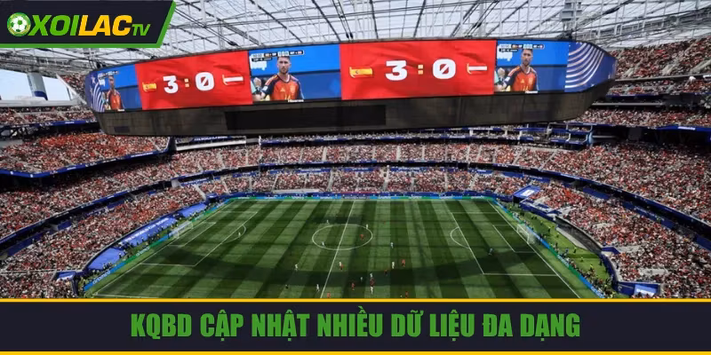 KQBD cập nhật nhiều dữ liệu đa dạng